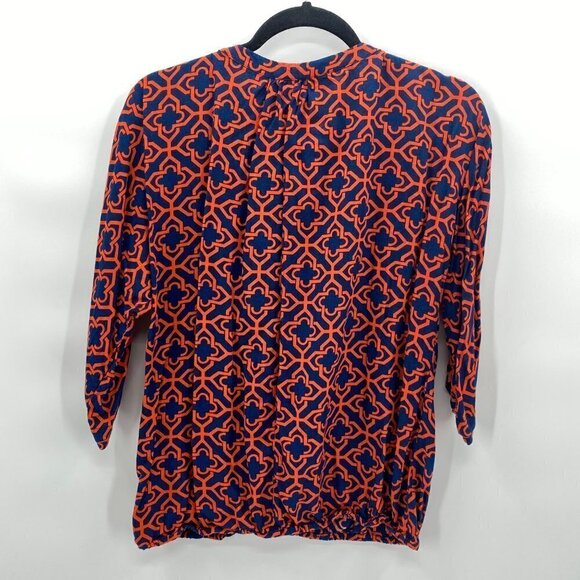 Escapada V-Neck Pleated Front Elastic Waist Blouse Women's Size L - Picture 2 of 6